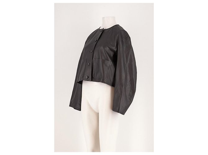 Autre Marque ARKET Lederjacke Schwarz - Ansicht 5