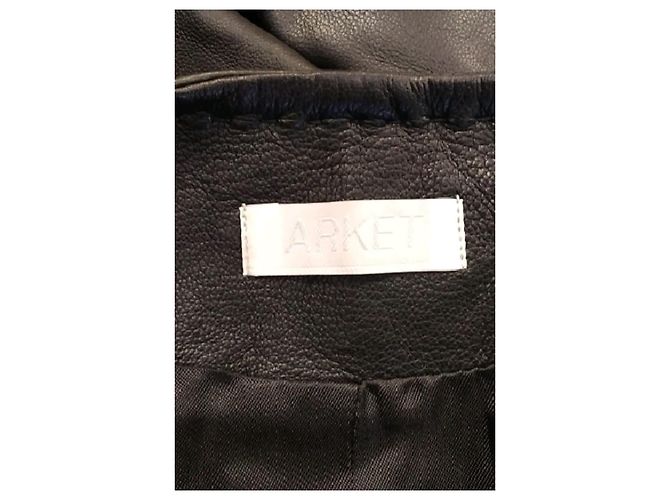 Autre Marque ARKET Lederjacke Schwarz - Ansicht 7