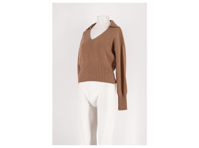 Reformation Maglione in cashmere marrone - vista 4