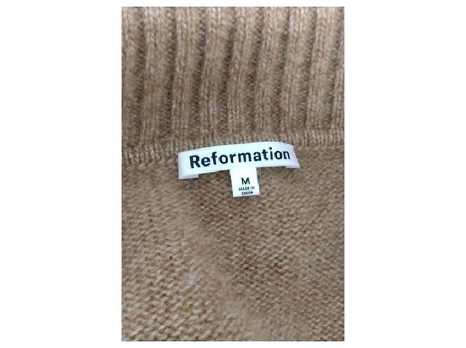 Reformation Maglione in cashmere marrone - vista 7