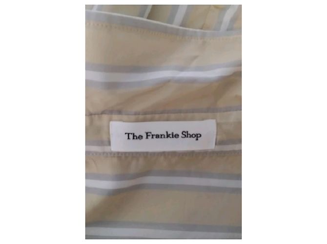 Autre Marque THE FRANKIE SHOP Gestreiftes Hemd Beige Weiß Gerade Schnitt - Ansicht 7