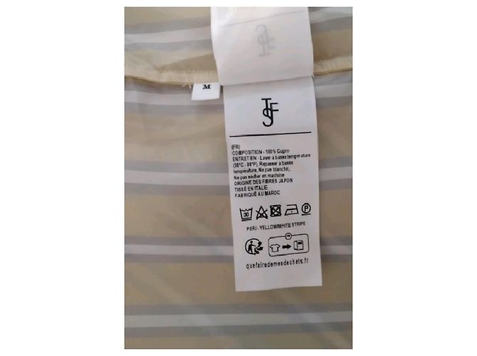 Autre Marque THE FRANKIE SHOP Gestreiftes Hemd Beige Weiß Gerade Schnitt - Ansicht 8