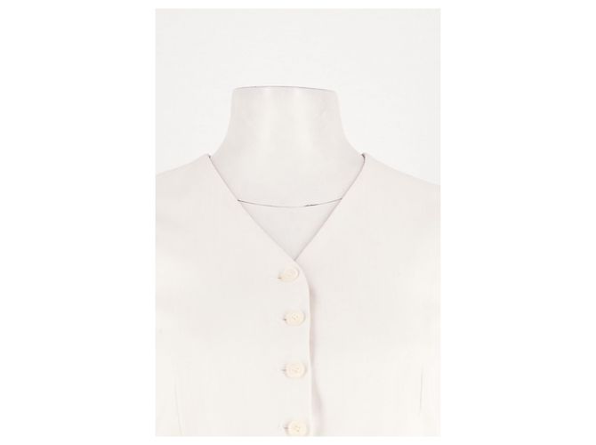 Autre Marque THE FRANKIE SHOP White Straight-Cut Cardigan Top - view 3