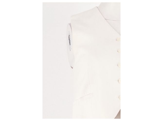 Autre Marque THE FRANKIE SHOP White Straight-Cut Cardigan Top - view 4