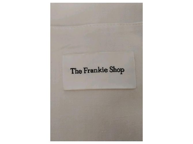 Autre Marque THE FRANKIE SHOP White Straight-Cut Cardigan Top - view 7