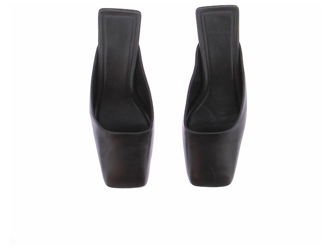Mules Vince de cuero negro - vista 4