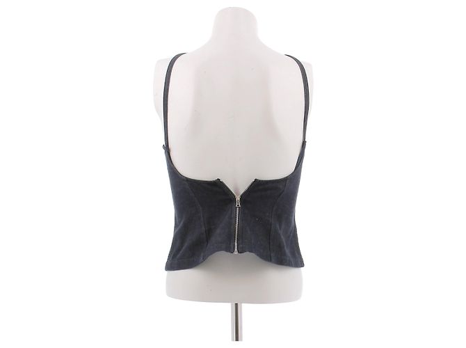 Autre Marque NYNNE Denim Bustier Top Blau - Ansicht 2