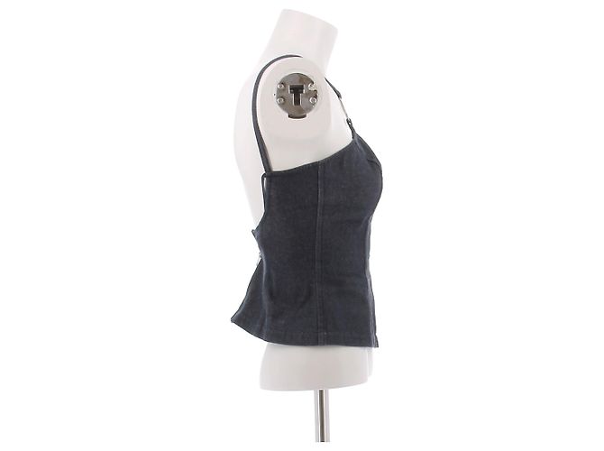 Autre Marque NYNNE Denim Bustier Top Blau - Ansicht 3