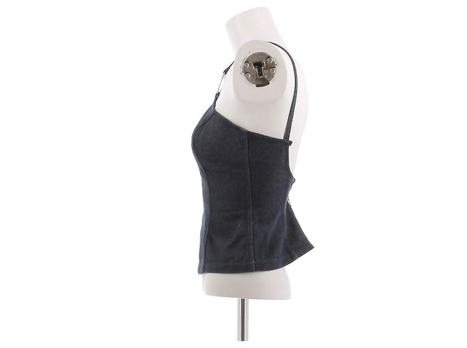 Autre Marque NYNNE Denim Bustier Top Blau - Ansicht 4