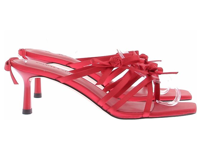 Autre Marque Sandali rossi con fiocchi Rosso - vista 6