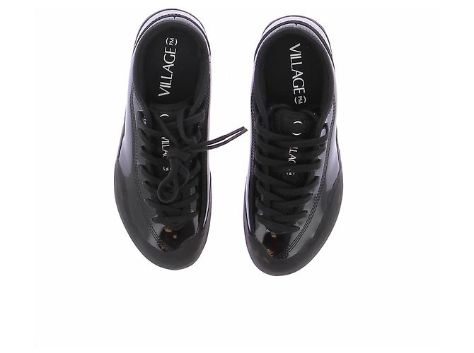 Autre Marque 1.30PM Sneaker aus schwarzem Lackleder - Ansicht 4