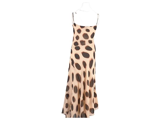 Vestido midi bege de viscose Rat & Boa - vista 2