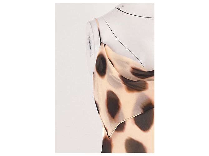 Vestido midi bege de viscose Rat & Boa - vista 4
