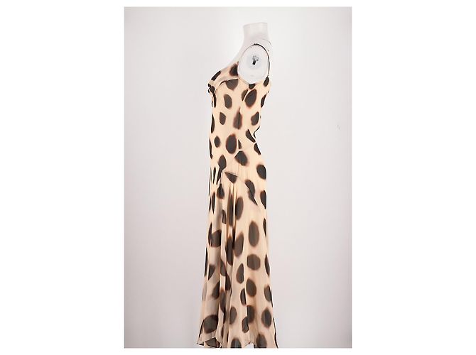 Vestido midi bege de viscose Rat & Boa - vista 6