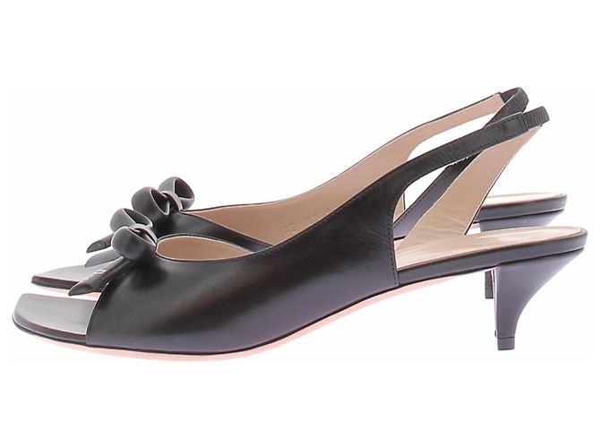Christian Dior Schwarze Sandalen mit Knoten - Ansicht 2