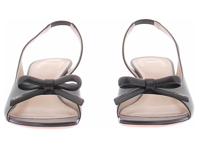 Christian Dior Schwarze Sandalen mit Knoten - Ansicht 3