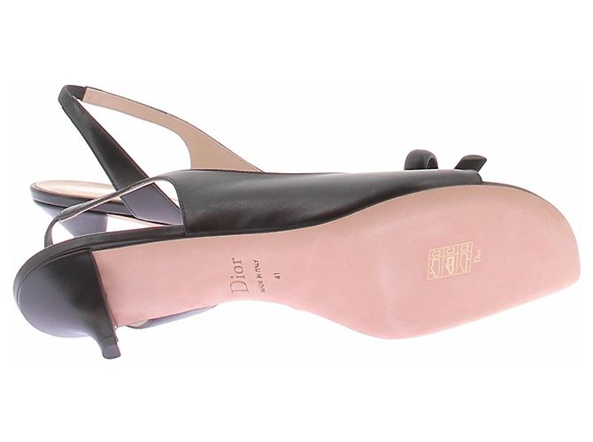 Christian Dior Schwarze Sandalen mit Knoten - Ansicht 5