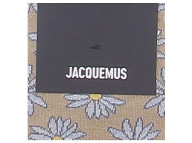 Jacquemus Calcetines de algodón con flores beige - vista 3