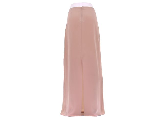 Gonna maxi in seta beige Johanna Ortiz - vista 2
