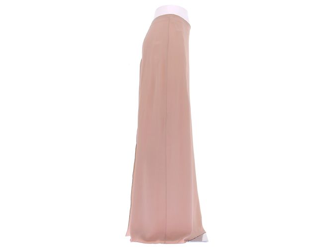 Gonna maxi in seta beige Johanna Ortiz - vista 3