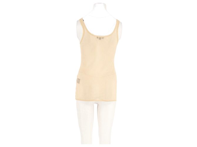 Soeur Baumwoll Tanktop Beige mit eckigem Ausschnitt - Ansicht 2