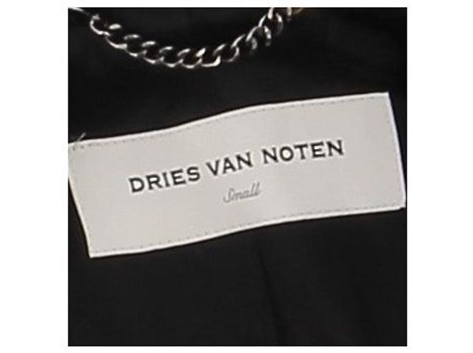 Abrigo de lana azul marino Dries Van Noten - vista 5