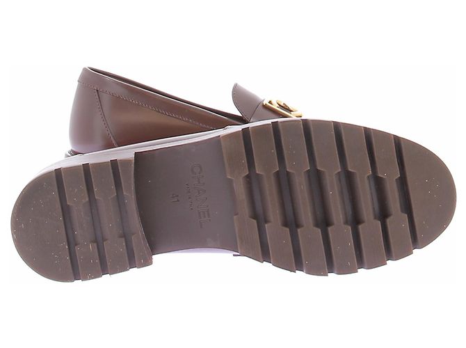 Chanel Mocassim em couro castanho - vista 5