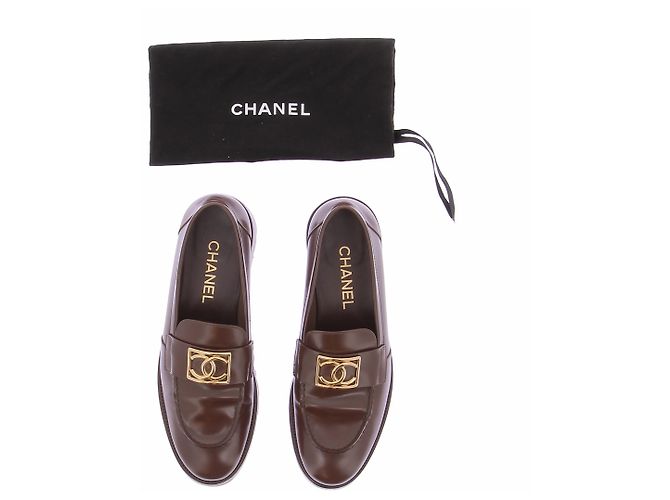Chanel Mocassim em couro castanho - vista 7