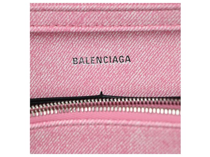 Balenciaga Hourglass Sling Leather Small Rosa - vista 6