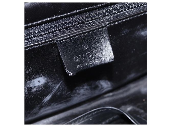 GUCCI Bamboo Vanity Hand Bag Nylon 2way Black Silver 013 2490 - vista 26