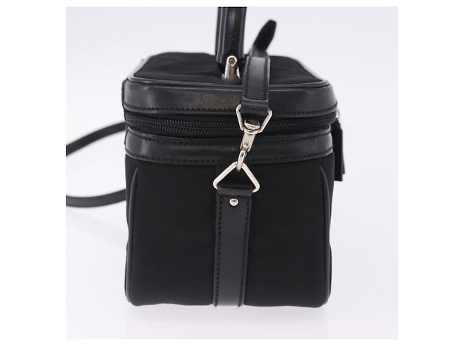 GUCCI Bamboo Vanity Hand Bag Nylon 2way Black Silver 013 2490 - vista 4