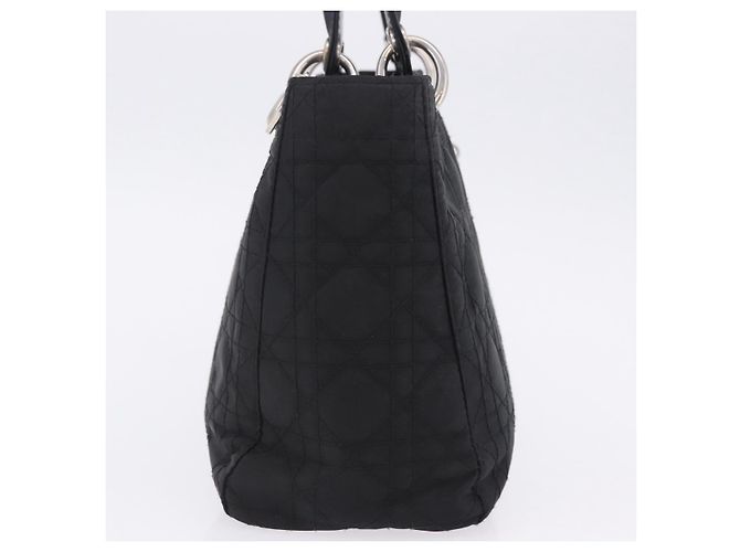 Christian Dior Lady Dior Canage Hand Bag Nylon Black Silver - vista 5