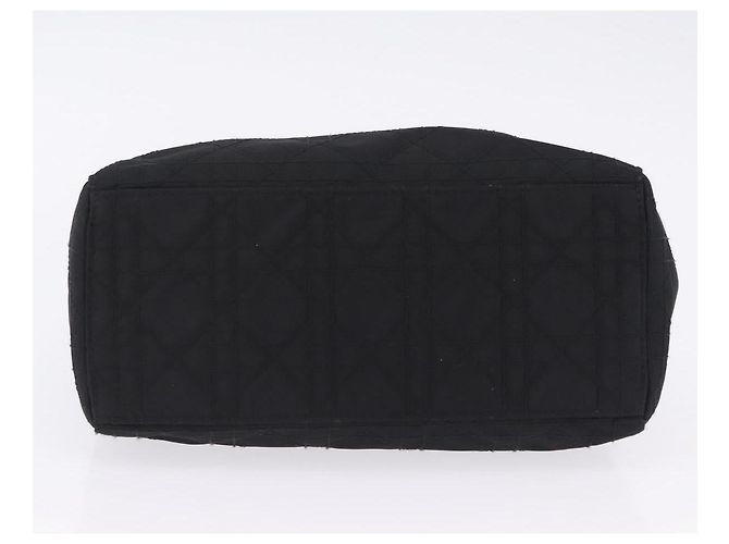Christian Dior Lady Dior Canage Hand Bag Nylon Black Silver - vista 6