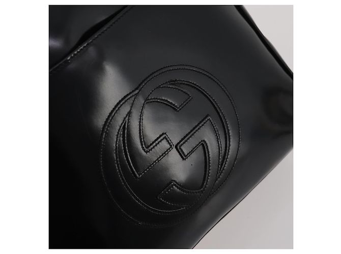 GUCCI Backpack Patent Black Silver - vista 18