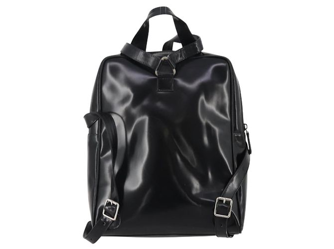 GUCCI Backpack Patent Black Silver - vista 2