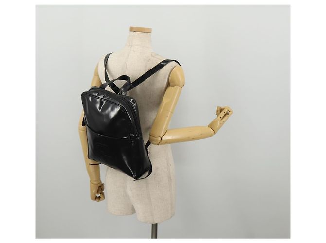 GUCCI Backpack Patent Black Silver - vista 25