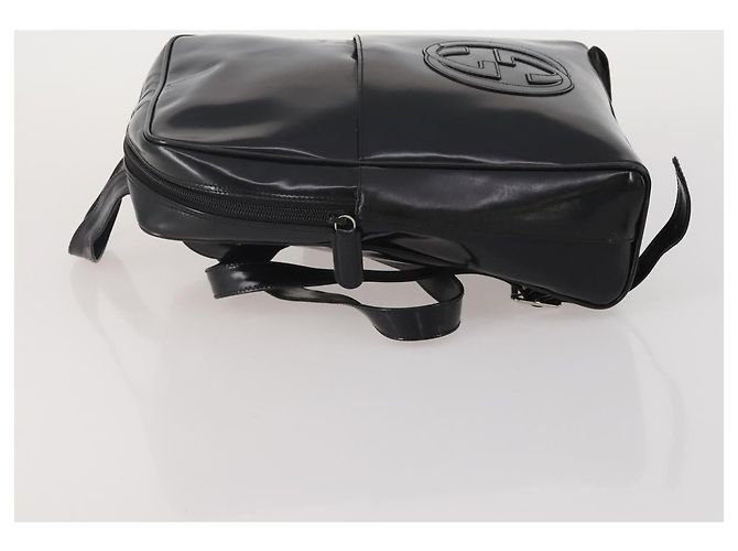 GUCCI Backpack Patent Black Silver - vista 4