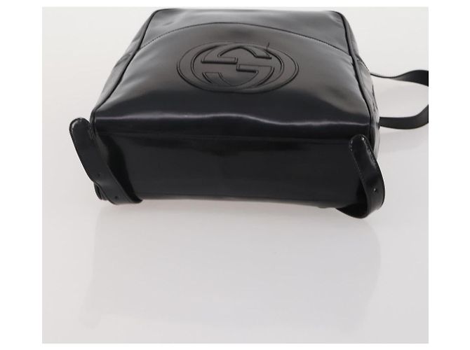 GUCCI Backpack Patent Black Silver - vista 5