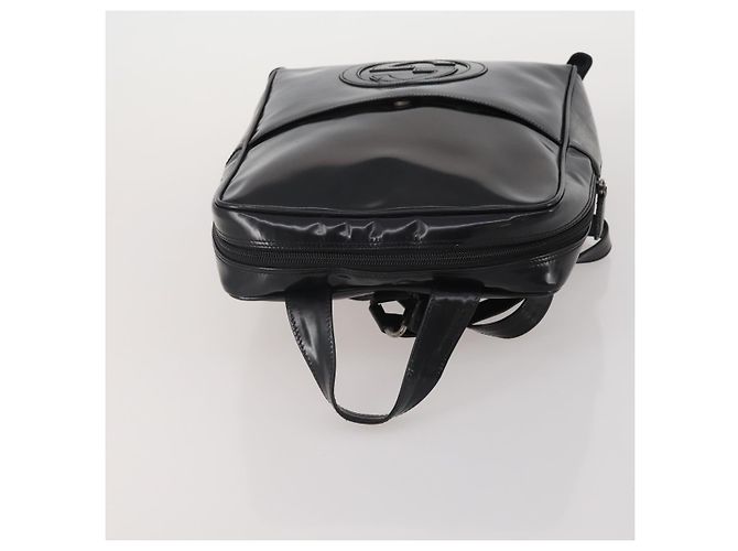 GUCCI Backpack Patent Black Silver - vista 6