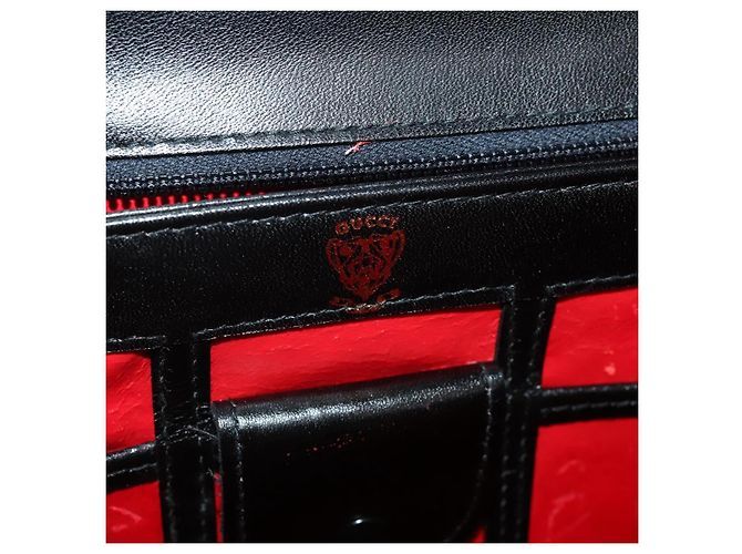 GUCCI Handtasche Leder Schwarz Gold - Ansicht 21
