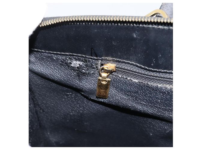Céline CELINE Macadam Hand Bag PVC Leather 2way Black Gold Tone - vista 23
