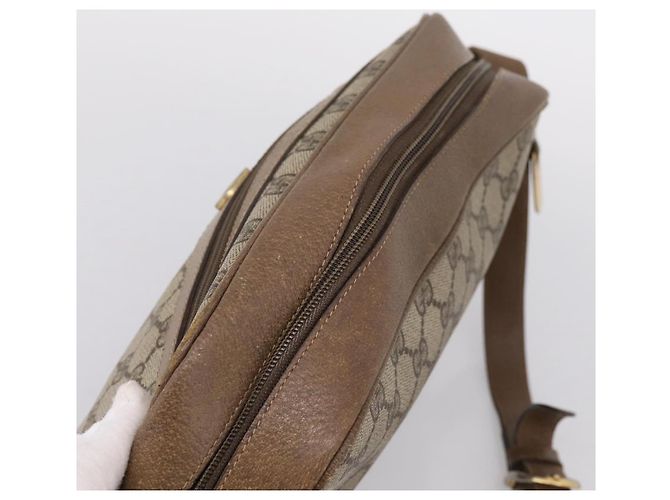 GUCCI GG Supreme Shoulder Bag PVC Beige Gold - vista 6