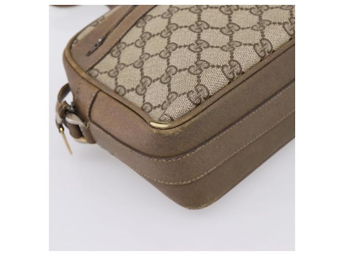 GUCCI GG Supreme Shoulder Bag PVC Beige Gold - vista 8