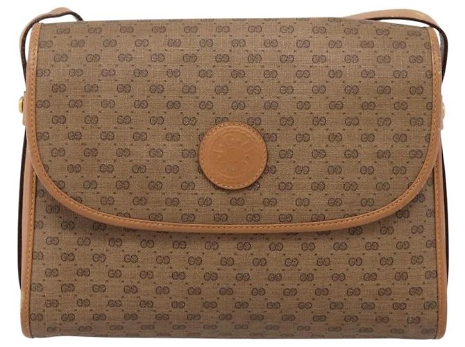 GUCCI Micro GG Supreme Shoulder Bag PVC Beige Gold 001 14 0712 - vista 13