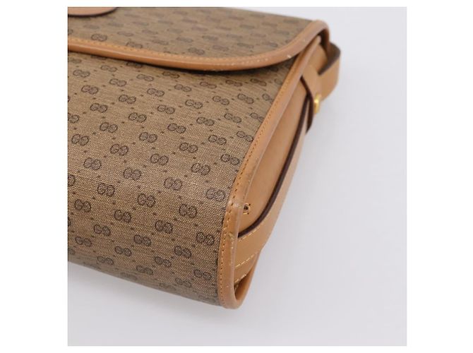 GUCCI Micro GG Supreme Shoulder Bag PVC Beige Gold 001 14 0712 - vista 16