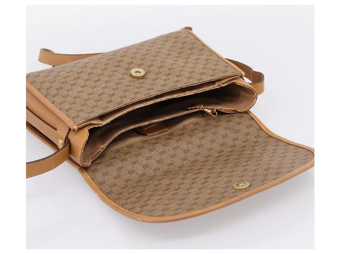 GUCCI Micro GG Supreme Shoulder Bag PVC Beige Gold 001 14 0712 - vista 20