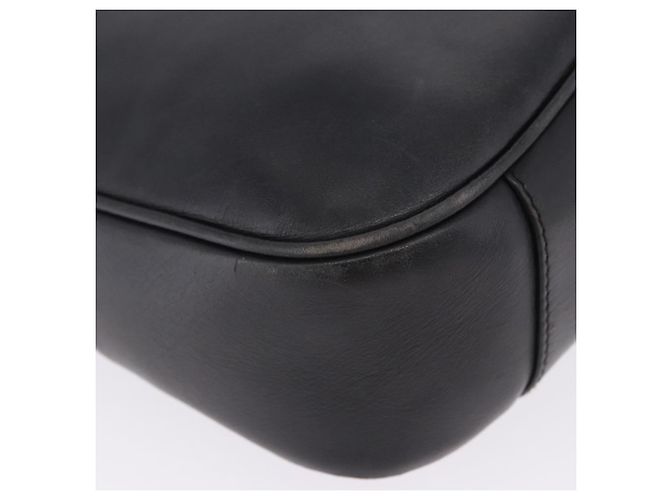 GUCCI Bamboo Hand Bag Leather Black Silver 001 1638 - vista 17