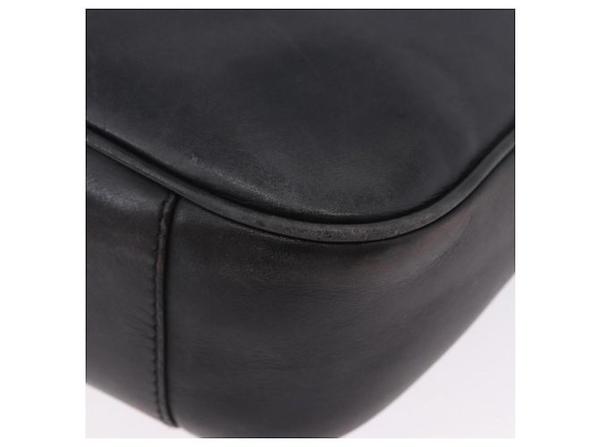 GUCCI Bamboo Hand Bag Leather Black Silver 001 1638 - vista 18