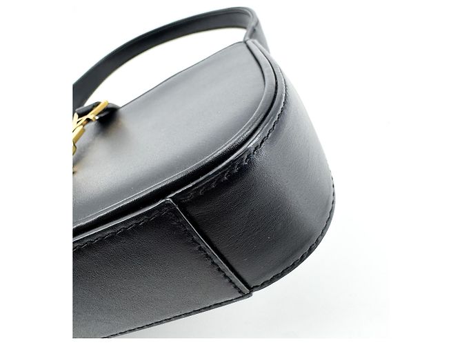 Autre Marque Saint Laurent Le 5 a 7 Hobo Leather Mini Negro - vista 7