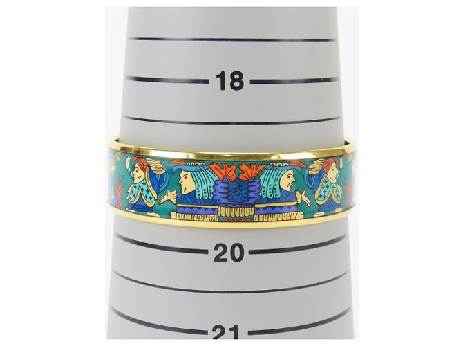 Hermès Bangles in smalto blu e verde Hermes - vista 10